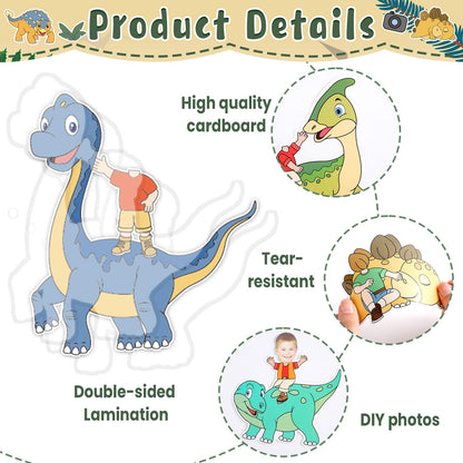 60pcs Dinosaur Theme DIY Cutouts Dinosaur Bulletin Board Decoration Set Cute Dino Jungle Paper Cut-Outs Classroom Decor for Boy Girl Classroom DIY Photo Craft Kindergarten School Wall Door Supplies