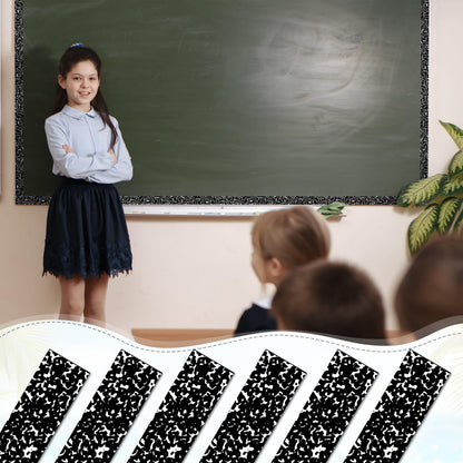 Colarr 24 Pcs Mini Magnetic Strips, 12" x 0.75" Composition Notebook Magnetic Borders for Classroom Whiteboard Magnet Border Strips Bulletin Board Borders for Office School Chalkboard Trim Decor
