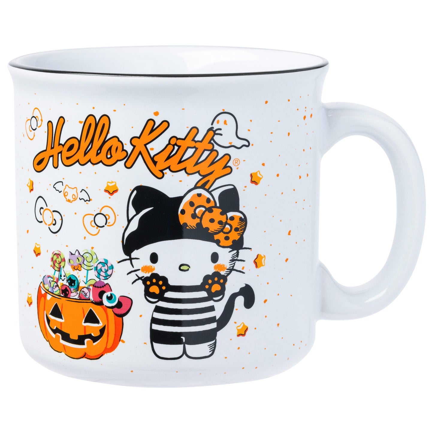 Silver Buffalo Sanrio Hello Kitty Halloween Ceramic Camper Mug, 20 Ounces