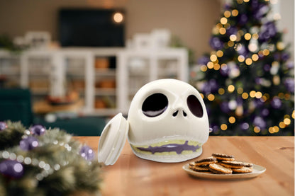 Enesco Disney Ceramics the Nightmare Before Christmas Jack Skellington Sculpted Cookie Jar, 7 Inch, Multicolor