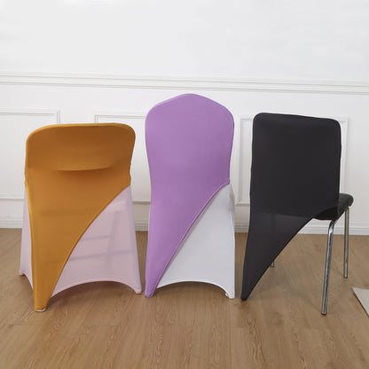 banquetbay Spandex Stretch Chair Cap One Leg Covers Sashes Bands/Hood/Hat Elegant for Event Party Decor Cadbury Purple