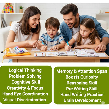 Activity Flash Cards, Workbook, Worksheet for Kids Ages 5, 6 | Toddler, Pre K, Kindergarten, Alphabet, Montessori Curriculum, Homeschooling Supplies, Preschool Early Learning