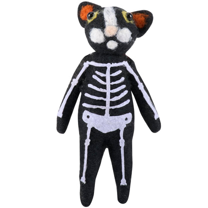 Primitives by Kathy Collectible Critter - Skeleton Cat, Coordinate with Our Other Collectible Critters/Figurines for a Delightful/Seasonal Display