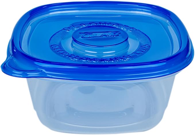 Glad GladWare Tall Entree Food Storage Containers with Lids, Large Square BPA Free Plastic for Meal Prep and Lunches, Lock Tight Seal, Microwave and Dishwasher Safe, 42 Oz, 3 Count