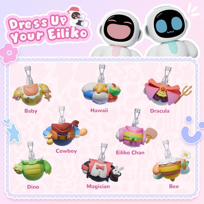 ENERGIZE LAB Eiliko Coral Pink - Your Tiny AI Charm Robot That Matches Every Daily Outfit, Fun Electronic Pendant Toys, for Couples and Best Friends.