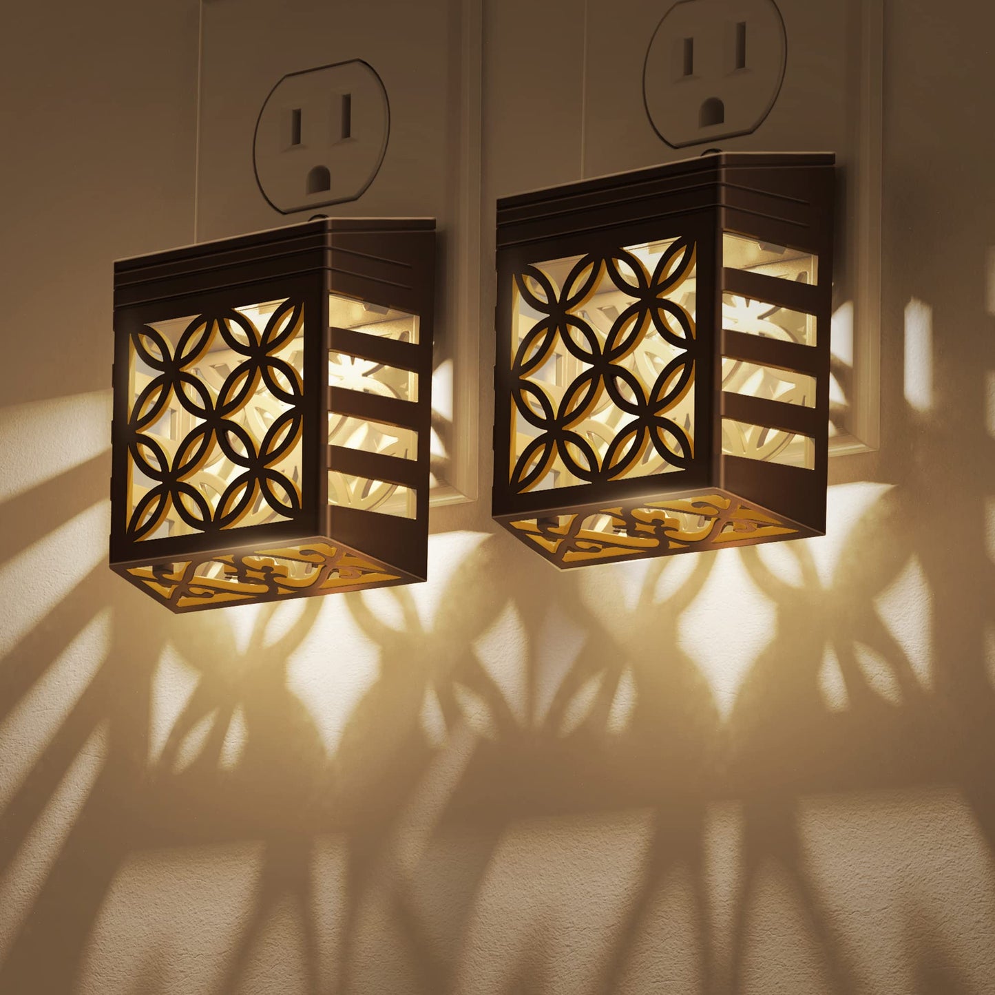 Night Light, Nights Lights Plug Into Wall [2 Pack], Plug in Night-Light, Nightlight, Dusk to Dawn Sensor, Adjustable Brightness Nightlights for Bathroom, Hallway, Stairway, Soft White