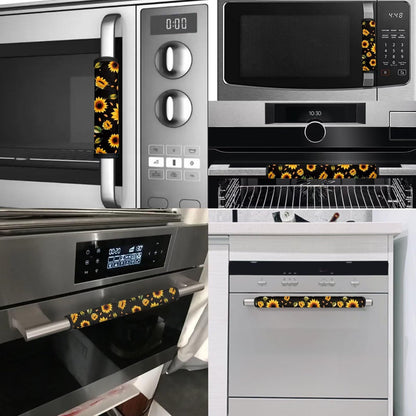 ASQVTIFE 6 Pieces Sunflower Refrigerator Handle Covers Hippie Sunflower Decorations Fridge Refrigerator Door Handle Covers for Fridge Microwave Oven Dishwasher Handle Protector