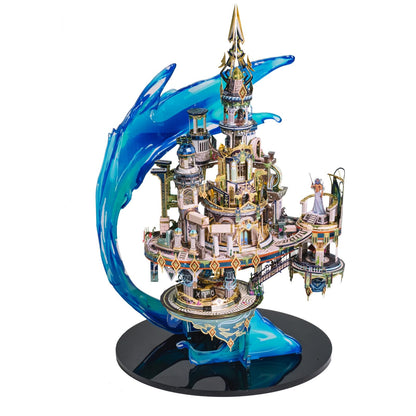 MU 3D Metal Puzzles for Adult Atlantis Palace, Lost World DIY Metal Model Kits Building Architecture Assembling Brain Teaser, Xmas Birthday New Year Girlfriend Gift Desk Home Decor