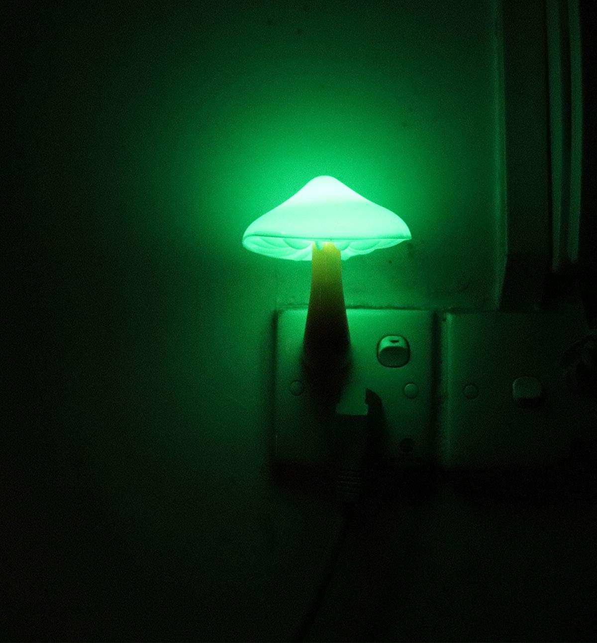 AUSAYE Sensor LED Night Light Plug in Wall Lamp, Energy Saving NightLight Cute Mushroom Night Lights for Adults Kids Bedroom,Bathroom,Toilet, Stairs, Kitchen,Hallway Corridor Warm White