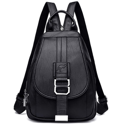 DevilAngel Soft Genuine Leather Backpack for Women,Large Capacity Satchel Shoulder Handbags for Shopping Trip