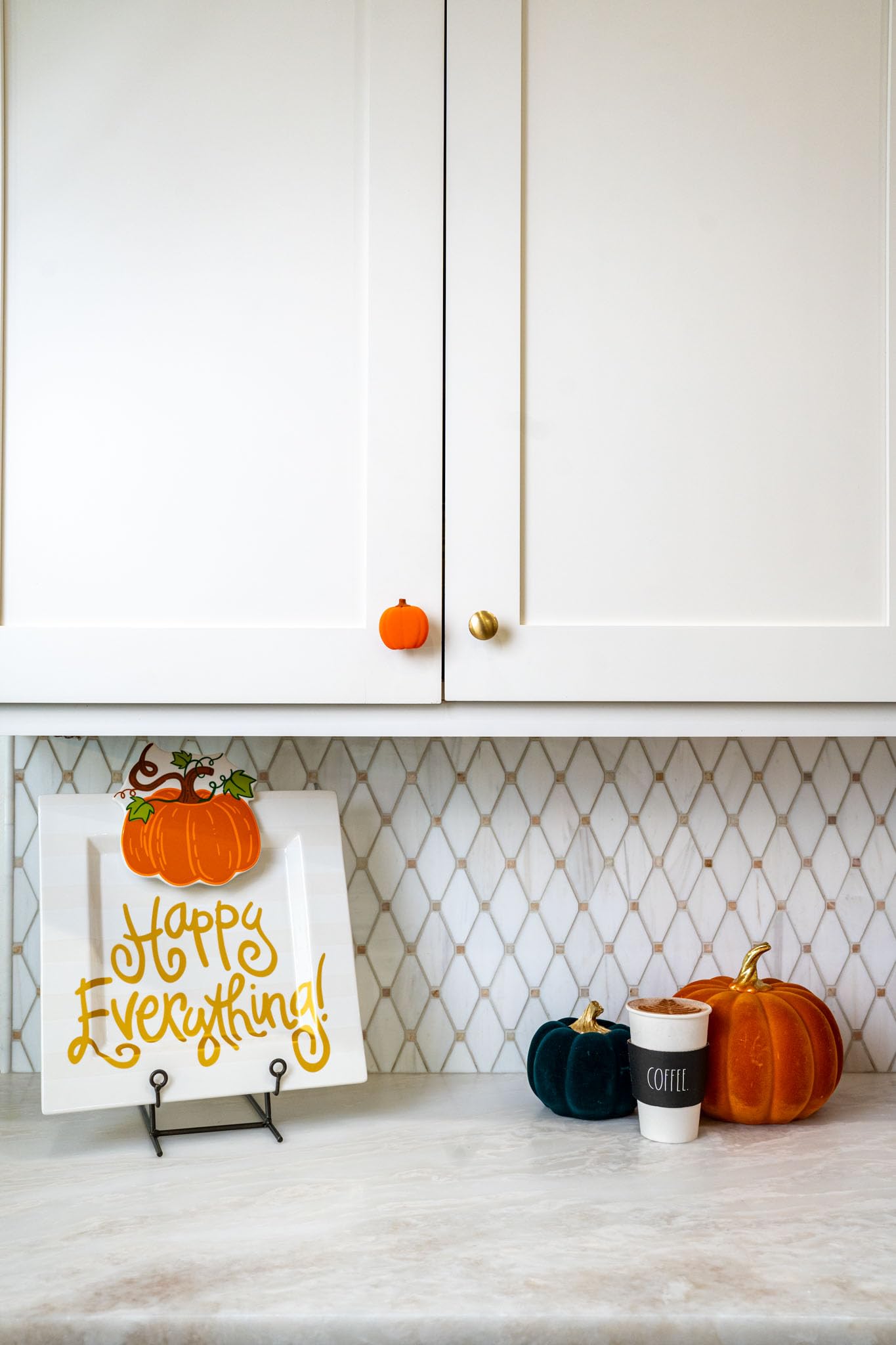 Knobēz 12pk Pumpkin Decorative Knob Covers - Autumn Cabinet Decorations