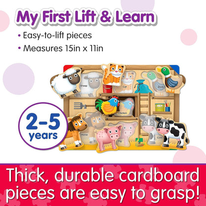 The Learning Journey: My First Lift & Learn - On The Farm – Early Active Puzzle Intellectual Development - Boys & Girls Puzzle Play Toddler Toys & Gifts for Ages 2-5 Award Winning