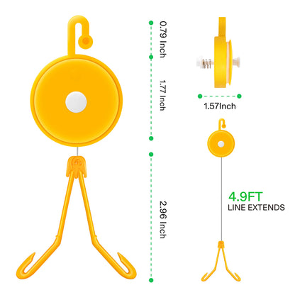 VIVOSUN 12 PCS Retractable Plant Yoyo with Stopper for Grow Support in Tent Garden or Hydroponics, Yellow