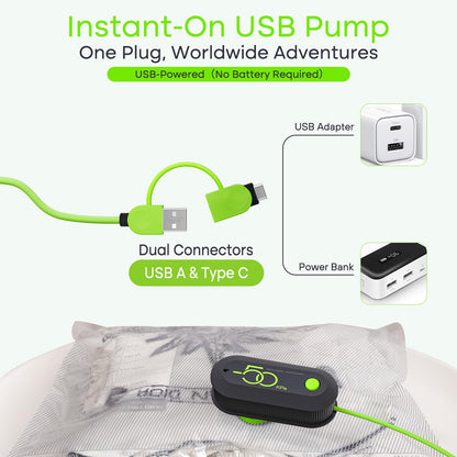Vacbird Vacuum Bags for Travel with USB Electric Pump, 15 Pack Carry-on Size Compression Packing for Luggage and Suitcase, Space Saver Bags for Clothes and Clothing Travel
