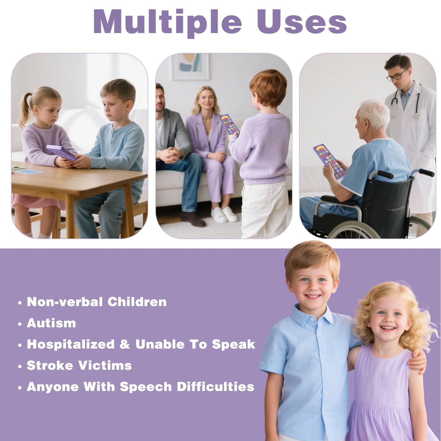 AAC Device for Autism, Joyreal Non Verbal Communication Tools for Speech Therapy & Stroke Rehab. Autism Talking Aids with 6 Programmable Buttons & Adjustable Volume, Autism Toys for Kids and Adults