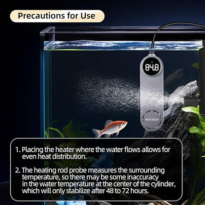 boxtech Aquarium Heater, Fish Tank Heater for 25 to 40 Gallon Tanks, 200w Submersible Water Heater with Digital Thermometer, Overheat Protection
