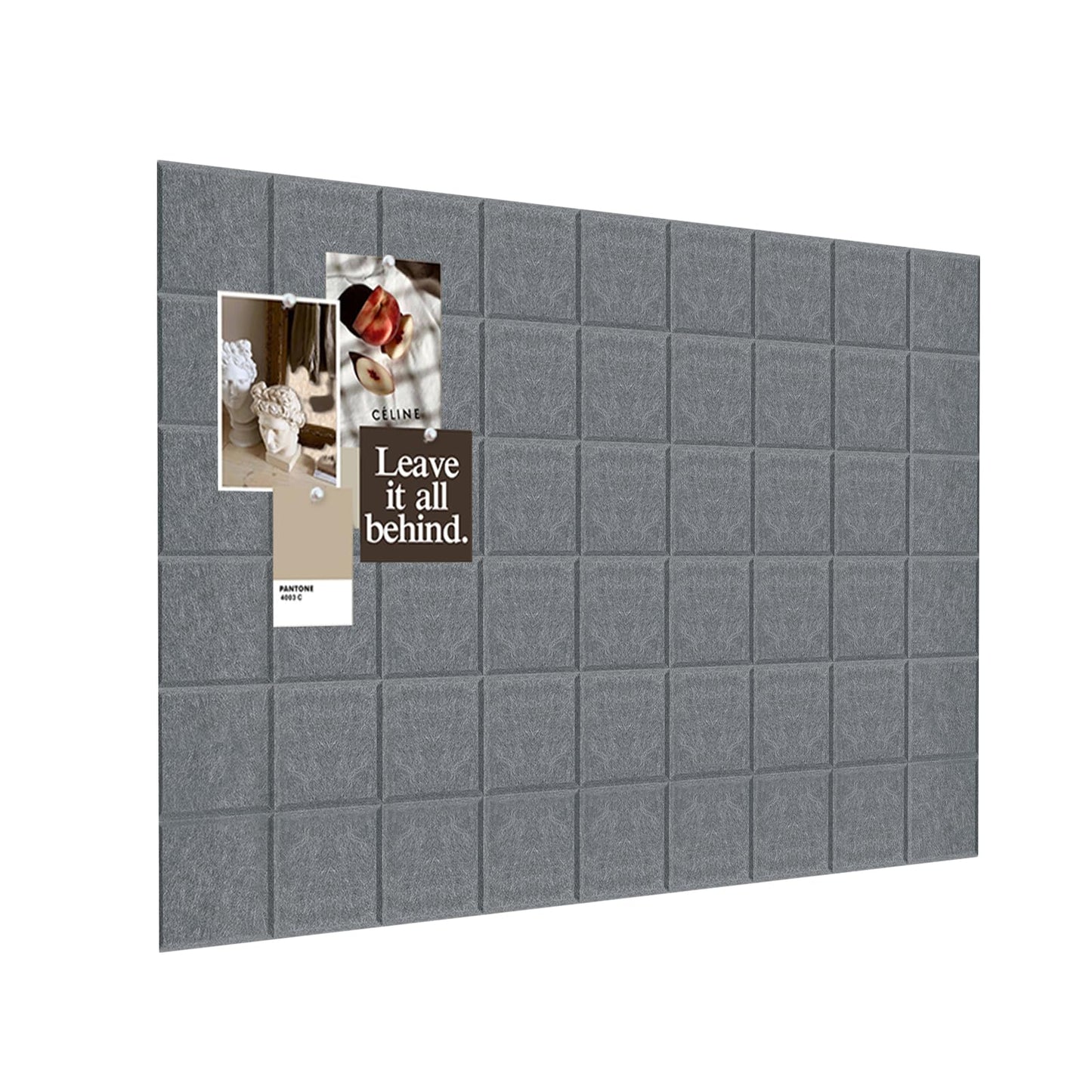 TCXBS Moonlight Gray Felt Bulletin Board Set - 6-Piece Wall Organization Panels | Versatile Decoration for Office, Home & Classroom (Moonlight Gray)