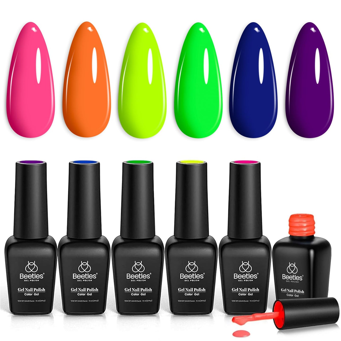 Beetles Jelly Gel Nail Polish Set, 6 Colors Milky White Nude Pink Brown Sheer Gel Polish Kit Nail Concealer Translucent Effect Soak Off Uv French Nail Art Gift for Women Ultimate Monochrome Collection