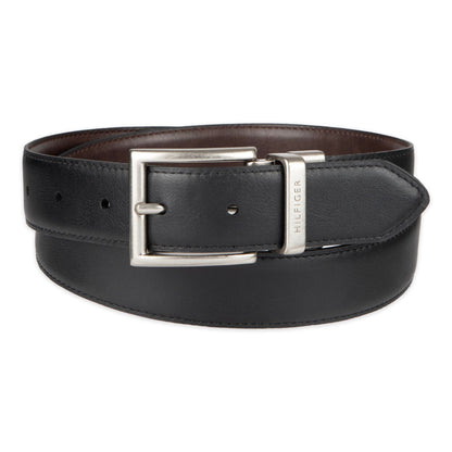 Tommy Hilfiger mens Reversible Belt, Brown/Black, 36 US