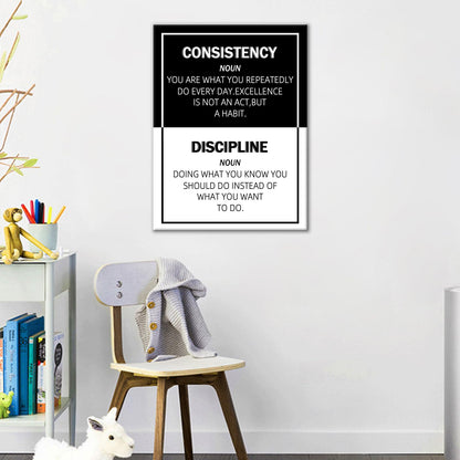 DINGFUN Motivational Canvas Wall Art Inspirational Office Wall Decor Painting Poster Modern Inspiring Picture Print Artwork for Modern Home Bedroom Office Workplace Gym Ready to Hang [18''Hx24''W]