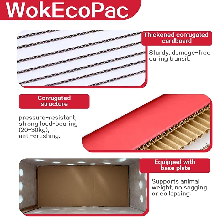 12 Pack Single Live Bird Shipping Boxes, Live Chicken Shipping Boxes, Poultry Shipping Boxes has Ventilation Openings, Cardboard Pet Carrier for Chicken, Bird, Duck, Pigeons, Canaries 17.7x7.8x11.8 in
