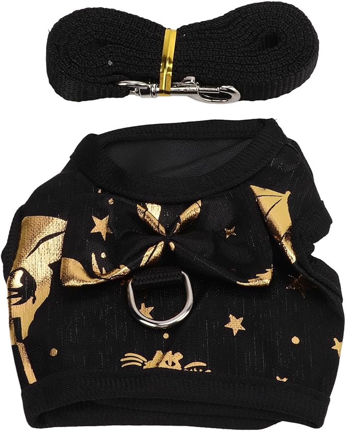 Semme Nylon Harness Leash Soft Vest with Cute Patterns for Pet Bunnies Ferrets Kittens and Guinea Pigs (M)
