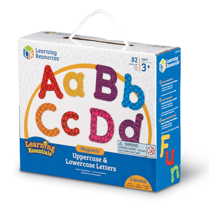 Learning Resources Colorful Magnetic Uppercase and Lowercase Letters, Whiteboard Accessories, 82 piece set, Ages 3+
