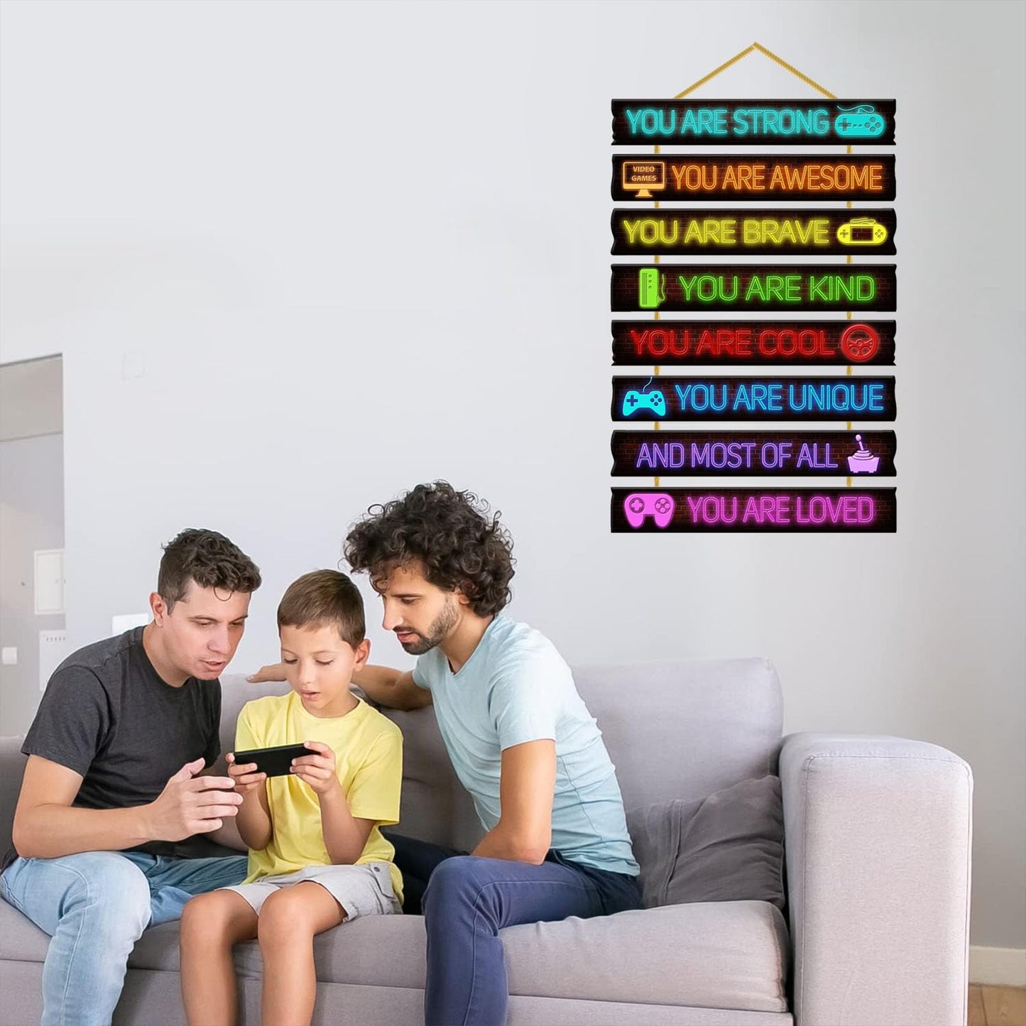 Rutiyoka Game Room Decor for Boys Bedroom - Boy Wall Decor Gaming Art for Kids Room - Wood Gamer Wall Decorations