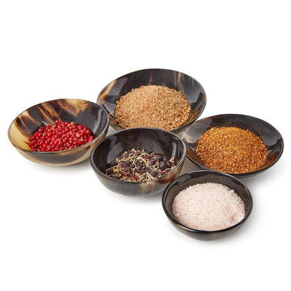 Two's Company Horn Trinket Tray Bowls, 5-Inch, Resin, Set of 5