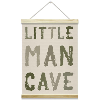 mermermu Little Man Cave Poster Hanger Frame, Green Posters Canvas Wall Art for Toddlers Boys Room Bedroom Playroom Nursery Decor, 12x16 Inches -013