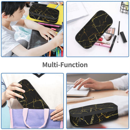 Marble Pencil Case Pencil Pouch Large Capacity Pen Bag School Office Organizer Stationery Storage Box For Girls Boys Teen Kids
