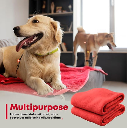 Extra Large Dog Towel for Big Dogs — 400 GSM Premium Microfiber, Fits Golden Retriever, Labrador, Bernese — Super Absorbent Quick Dry, Machine Washable (Purple, L)
