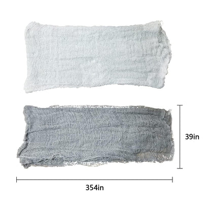 ziyue 2 Pcs 5 Yards X 40" Include Hanging Outdoor Indoor Scary Creepy Halloween Office Party Door Window Giant Spider Wall Yard Table car Lawn Cloth Decorations Cheesecloth Fabric (White + Black)