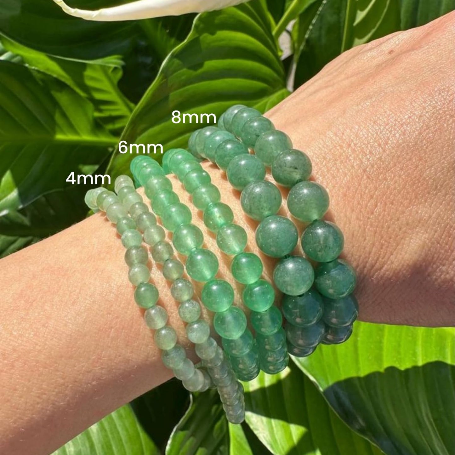 CHELYQST Green Aventurine Bracelet - Stone of Wealth,Stretch Natural Stone Crystal Beads Jewelry Gifts for Women Men Unisex Adult,8mm