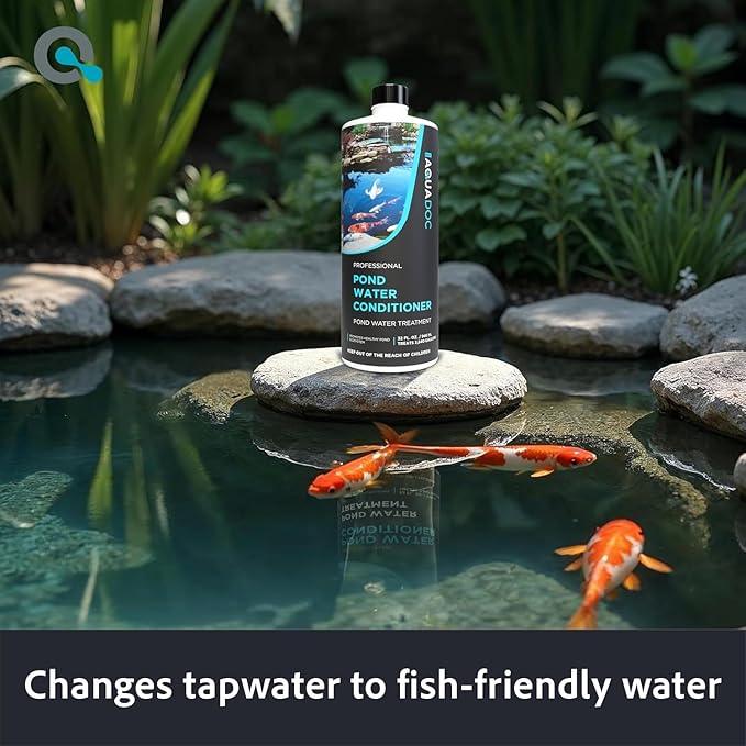 AquaDoc Fish Pond Water Conditioner - 32oz - Pond Dechlorinator for Outdoor Ponds - Made in USA