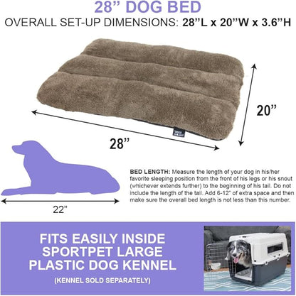SportPet Designs Waterproof Pet Bed - Fits SportPet Plastic Dog Kennel, 28 inches