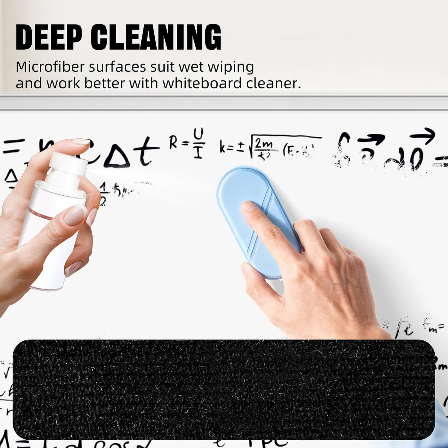 FUNISKETCH Magnetic Detachable Dry Erase Eraser, Glass Board Erasers, 1 Pack, Whiteboard Eraser for Dry Erase Board, Glass Board, Calendar Board, Office and School Supplies (Blue)