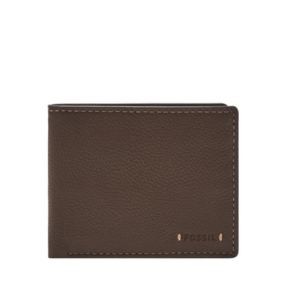 Fossil Carson Leather Bifold Wallet for Men with Flip ID