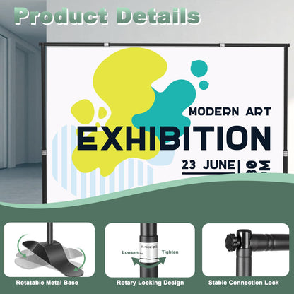 GLOSHOOTING Banner Stand Backdrop, 10 x 10 Ft Heavy Duty Back Drop Adjustable Step and Repeat Background Frame for Parties Photography Photo Booth Wedding Trade Show Exhibition with Carrying Case