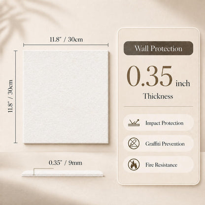 Baysola Felt Bulletin Board Panels 48 x 36 Inch Self Adhesive Wall Tiles Cork Board Alternative for Office Classroom Photos Notes 12 Pack