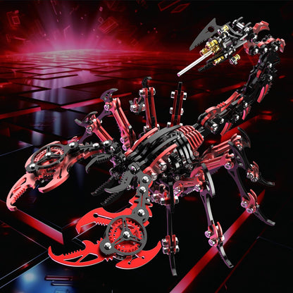 Metalkitor Scorpion 3D Metal Puzzles Kits for Adults Teens – 454 Pcs – Mechanical Assembly Models – 4 Hours to Build – Ideal for Gifts and Decorations (Red and Black)