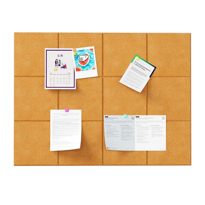 Baysola Felt Bulletin Board Panels 48 x 36 Inch Self Adhesive Wall Tiles Cork Board Alternative for Office Classroom Photos Notes 12 Pack
