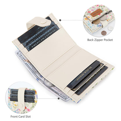 Montana West X Wrangler Womens Small Wallet Bifold Slim Card Wallet RFID Minimalist Cash Organizers with Zipper Coin Pocket