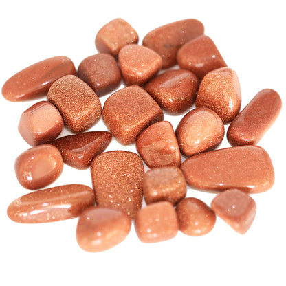 ZenQ 1 lb Gold Sandstone Tumbled Stone Chips Crushed Crystal Quartz Pieces