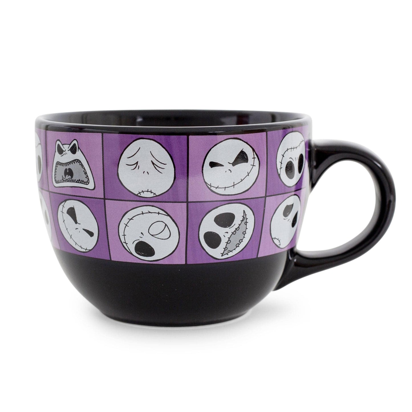 Nightmare Before Christmas Disney The Jack Expressions Ceramic Soup Mug | Bowl For Ice Cream, Cereal, Oatmeal | Large Coffee Cup For Espresso, Caffeine | Home & Kitchen Essentials | Holds 24 Ounces