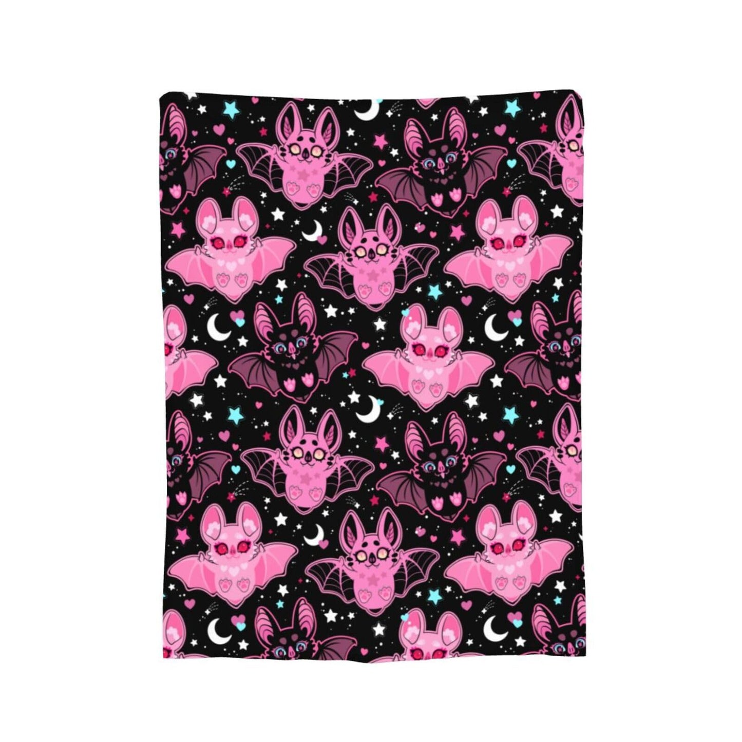 Pink Bat Throw Blanket Soft Fleece Blanket Men Women Gift for Kids Boys Girls for Party Couch Sofa Bed Deco Blankets 50"x40"