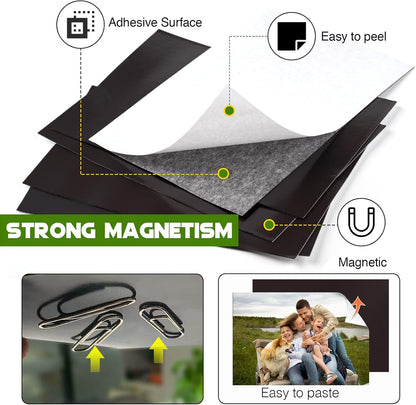 Magnet Sheets for Pictures 5x7 (Bulk Pack of 40),Magnetic Adhesive Sheets,Photo Magnets for Home/Classroom,DIY Magnets for Teachers