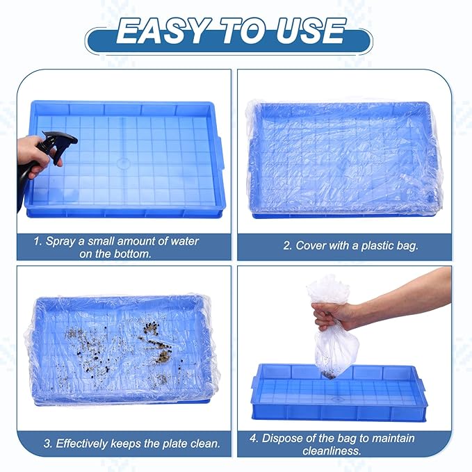 Disposable Bird Cage Liners, Clear Plastic Cage Liners for 28x20 Inch Pallets Tray Universal Elastic Film, (30 Pcs), Intended for Parakeet/Cockatiels/Rabbit/Guinea Pig