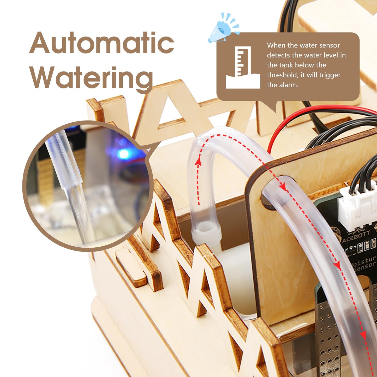 STEM Kit for Kids Age 12+,ACEBOTT ESP32 Smart Farm STEM Kits Compatible with Arduino & Scratch,Automatic Watering & Pet Feeder,DIY Coding Project Gift for Teens & Adults(NO Anti-Reverse)