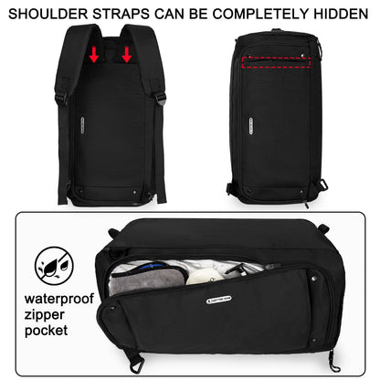 Gym Bag for Men,40L Large 3 in 1 Sports Duffle Bag with Shoes Compartment and Wet Pocket,Travel Backpack Weekender Overnight Bag for Travel, Gym, Sports